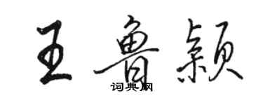 駱恆光王魯穎行書個性簽名怎么寫