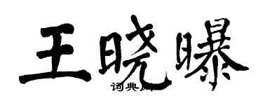 翁闓運王曉曝楷書個性簽名怎么寫