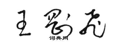 駱恆光王剛飛草書個性簽名怎么寫