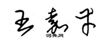 朱錫榮王嘉幸草書個性簽名怎么寫