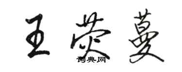 駱恆光王熒蔓行書個性簽名怎么寫