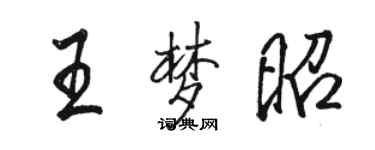 駱恆光王夢昭行書個性簽名怎么寫