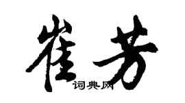 胡問遂崔芳行書個性簽名怎么寫
