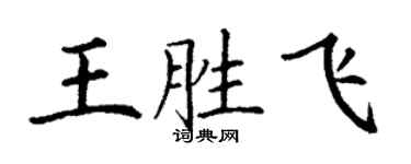 丁謙王勝飛楷書個性簽名怎么寫