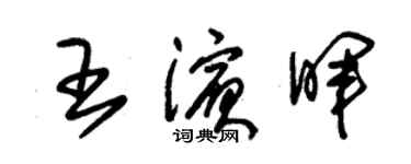 朱錫榮王濱暉草書個性簽名怎么寫