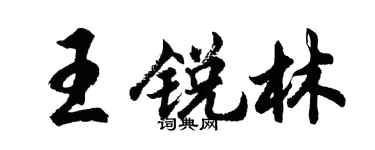 胡問遂王銳林行書個性簽名怎么寫