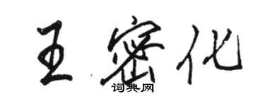 駱恆光王密化行書個性簽名怎么寫