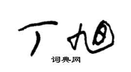 朱錫榮丁旭草書個性簽名怎么寫