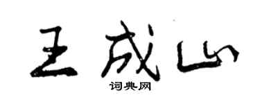 曾慶福王成山行書個性簽名怎么寫