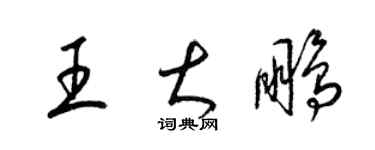 梁錦英王大鵬草書個性簽名怎么寫