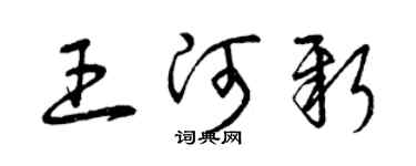 曾慶福王河新草書個性簽名怎么寫