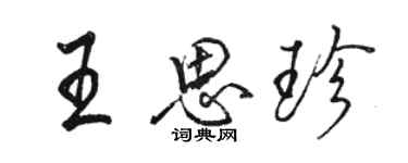 駱恆光王思珍行書個性簽名怎么寫