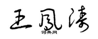 曾慶福王鳳濤草書個性簽名怎么寫