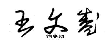 朱錫榮王文盛草書個性簽名怎么寫