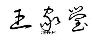 曾慶福王家瑩草書個性簽名怎么寫