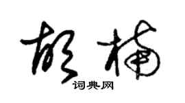 朱錫榮胡楠草書個性簽名怎么寫