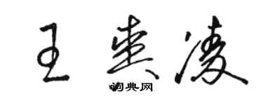 駱恆光王爽凌草書個性簽名怎么寫