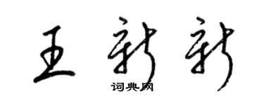 梁錦英王新新草書個性簽名怎么寫