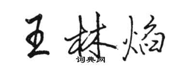 駱恆光王林焰行書個性簽名怎么寫