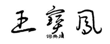 曾慶福王寶鳳草書個性簽名怎么寫