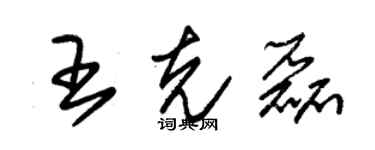 朱錫榮王克磊草書個性簽名怎么寫