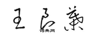 駱恆光王良葉草書個性簽名怎么寫