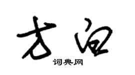 朱錫榮方白草書個性簽名怎么寫