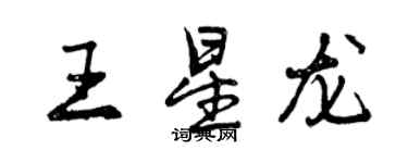 曾慶福王星龍行書個性簽名怎么寫