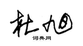 朱錫榮杜旭草書個性簽名怎么寫