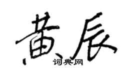 王正良黃辰行書個性簽名怎么寫
