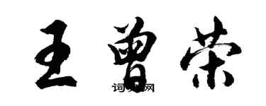 胡問遂王曾榮行書個性簽名怎么寫
