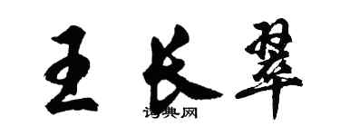 胡問遂王長翠行書個性簽名怎么寫
