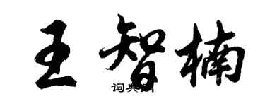 胡問遂王智楠行書個性簽名怎么寫