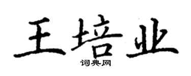 丁謙王培業楷書個性簽名怎么寫