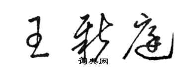 駱恆光王新庭草書個性簽名怎么寫