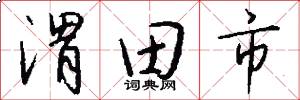 渭田市怎么寫好看