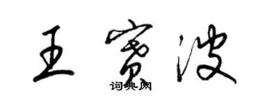 梁錦英王賽波草書個性簽名怎么寫