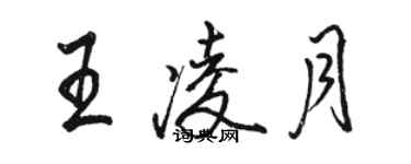 駱恆光王凌月行書個性簽名怎么寫