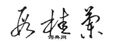 駱恆光段桂蘭草書個性簽名怎么寫