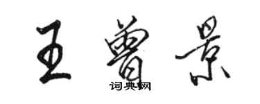 駱恆光王曾景行書個性簽名怎么寫