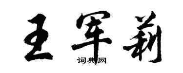 胡問遂王軍莉行書個性簽名怎么寫