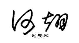 朱錫榮何翊草書個性簽名怎么寫