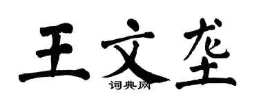 翁闓運王文壟楷書個性簽名怎么寫