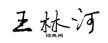 曾慶福王林河行書個性簽名怎么寫