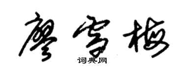 朱錫榮廖雪梅草書個性簽名怎么寫