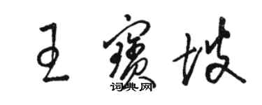 駱恆光王寶坡草書個性簽名怎么寫