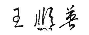 駱恆光王順英草書個性簽名怎么寫