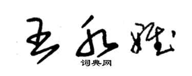 朱錫榮王水雅草書個性簽名怎么寫