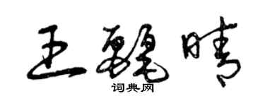 曾慶福王麗晴草書個性簽名怎么寫