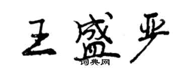 曾慶福王盛嚴行書個性簽名怎么寫